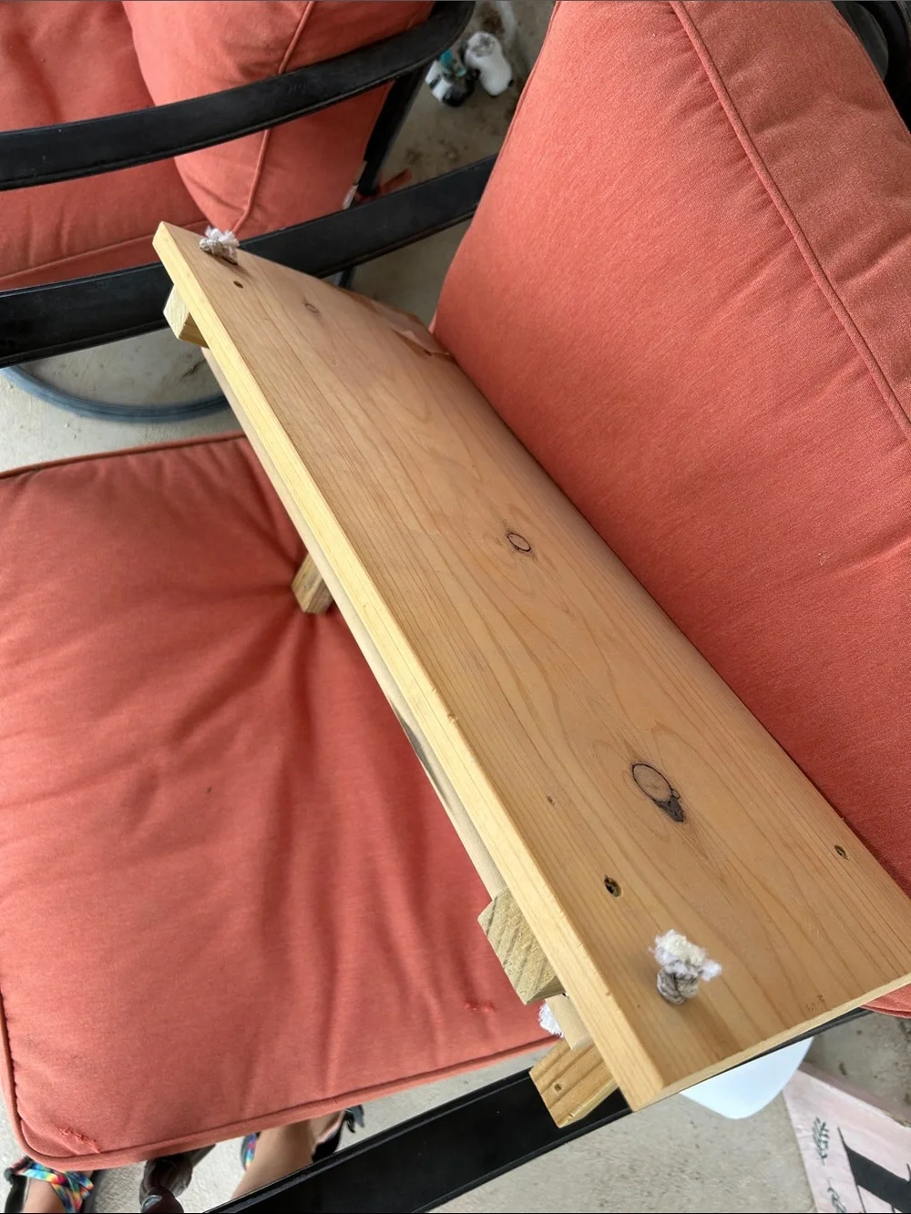 Natural Wood Wall Shelf with Dowels - Neutral Finish